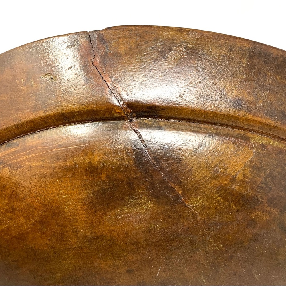 Primitive 16.25”-17.5” Wood Dough Bowl - Picture 7 of 12
